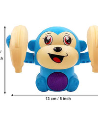 Rolling Banana Monkey Toys with Voice/Touch Sensor On Dancing Monkey Dancing Toy for Kids Rolling Electric Monkey for Children Doll Tumble Monkey Toy with Sound&Light Effects
