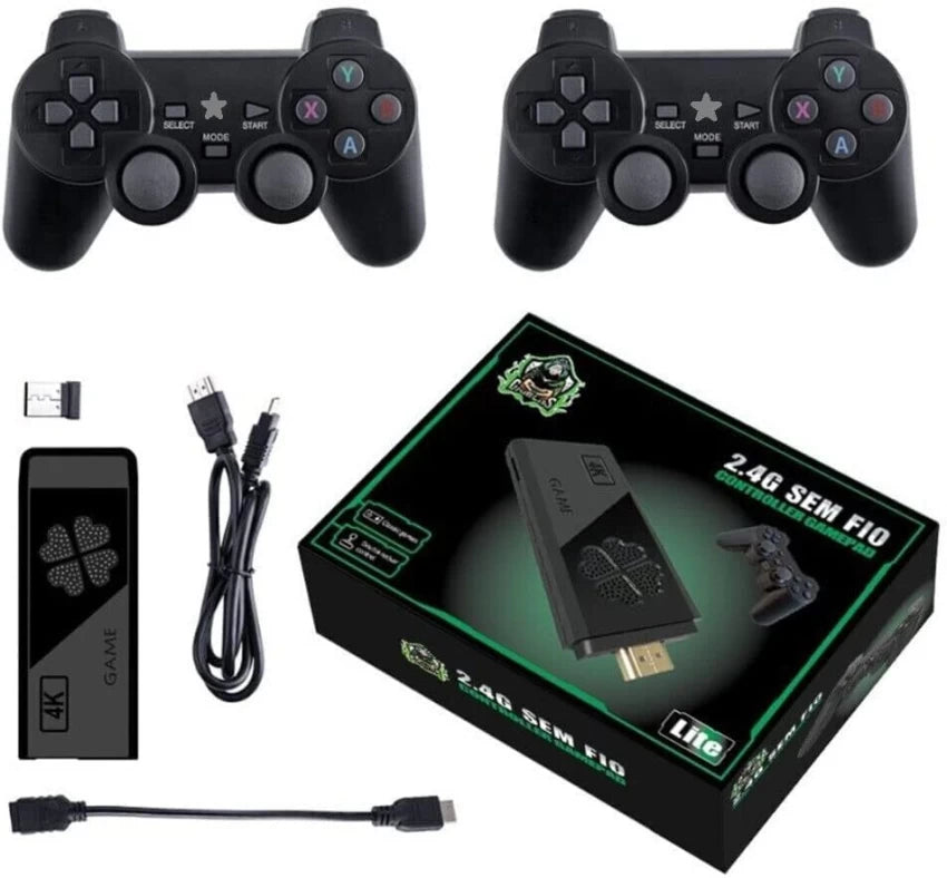 2.4G Wireless TV. Controller Gamepad with 64GB Memory Card, Black