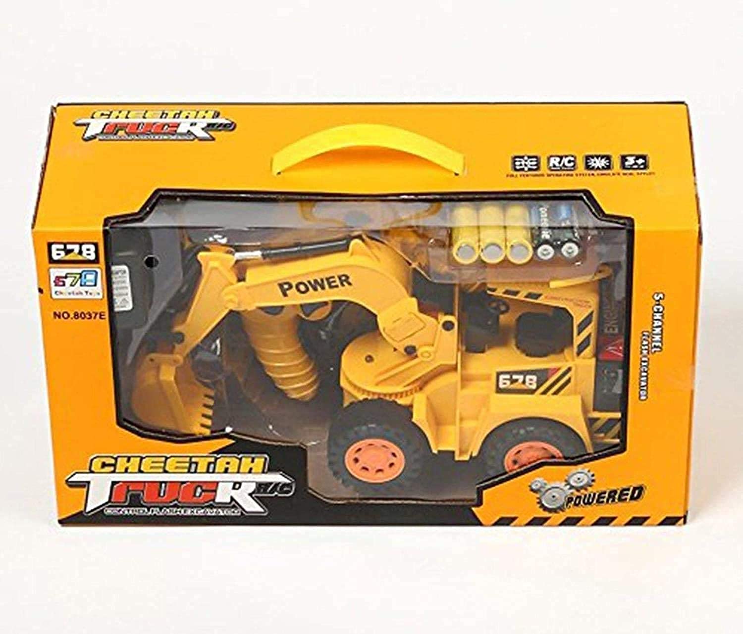 1559 Cheetah Remote Control and LED Flash Lights Plastic Truck Kids Toys Set (Yellow)