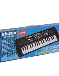 37Key Bigfun Keyboard Toy with Adapter Portable Electronic Keyboards for Beginners Musical Toys Pianos, DC Power Option and Recording Function with MIC
